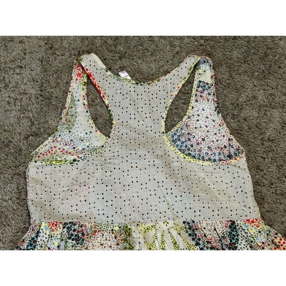 Womens Razor Back Dress Floral Coastal Rayon Beach Resort Summer Flowy MEDIUM - Picture 7 of 12